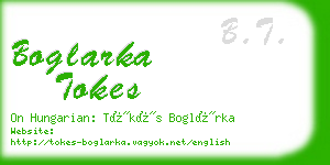 boglarka tokes business card